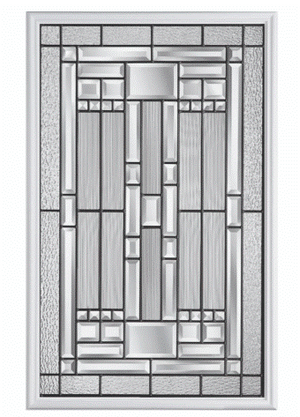 Residential Door 22-in x 36-in Antique Black Caming Half Lite Contemporary Naples Exterior Door Insert - PVC - Low-E Argon