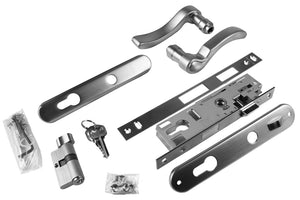 Andersen Storm Door Satin Nickel Handle Set with Key Lock