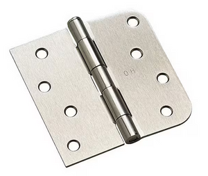 Residential Entry Door Brushed Nickel 4" Full Mortise Combination Butt Hinge - 5/8" Radius