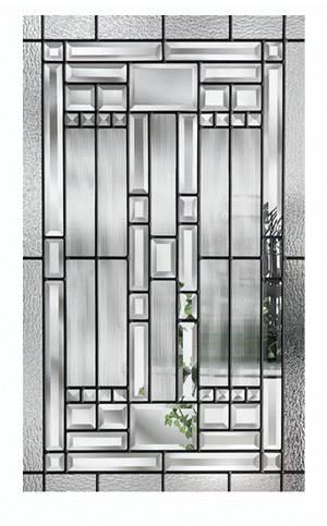 Residential Door 22-in x 10-in Antique Black Caming Half Lite Contemporary Naples Exterior Door Insert - PVC - Low-E Argon