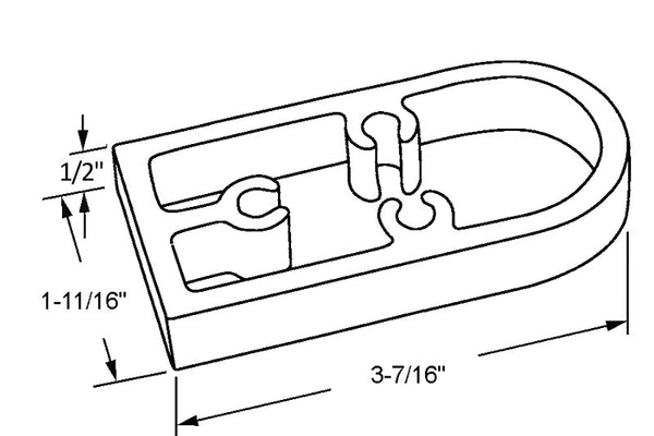 Kawneer Bottom Pivot Shim - 1/2