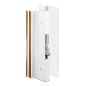 Sliding Glass Patio Door Aluminum Standard Profile Hook-Style Surface Mount Handle; 4-15/16" Screw Holes - White