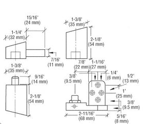 United States Aluminum Commercial Door Offset Pivot Set