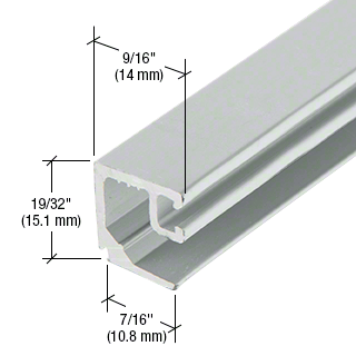 U.S. Aluminum Door Glass Stop for 1/4